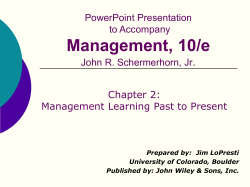 Chapter 2: Management