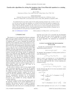 Fourth-order algorithms for solving the imaginary