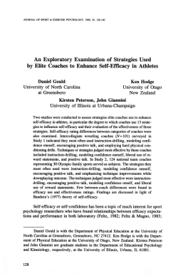 An Exploratory Examination of Strategies Used by