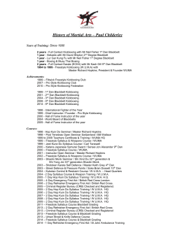 History of Kickboxing &ndash; Paul Childerley