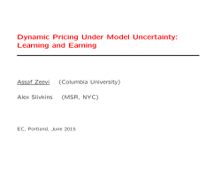 Dynamic Pricing Under Model Uncertainty: Learning