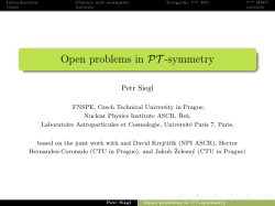Open problems in PT
