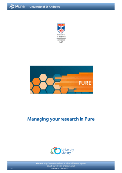 Pure Quick Start Guide - University of St Andrews