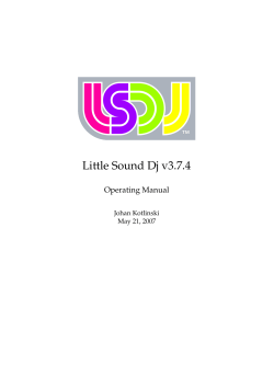 "Little Sound Dj v3.7.4 Operating Manual"