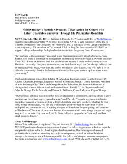 NobleStrategy`s Parrish Advocates, Takes Action for Others with