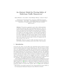 An Abstract Model for Proving Safety of Multi-Lane
