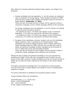 1. Foreign candidates and visa applica