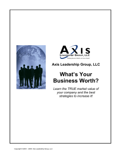 Axis Market Value Scorecard White Paper