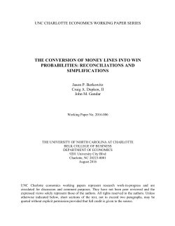 the conversion of money lines into win probabilities