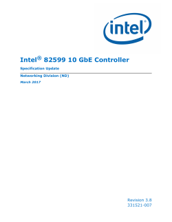 Intel&reg; 82599 10 Gigabit Ethernet Controller: Specification Update
