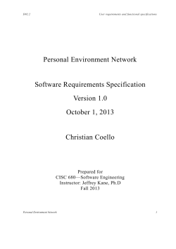 Personal Environment Network