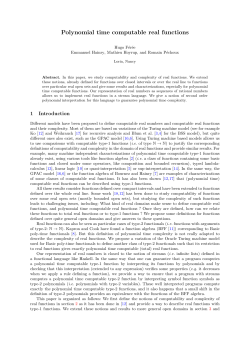 Polynomial time computable real functions