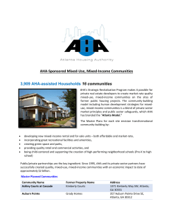 AHA-Sponsored Mixed-Use, Mixed-Income Communities 3,909 AHA