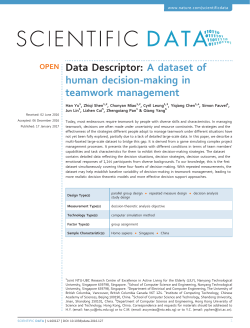 Data Descriptor: A dataset of human decision-making in