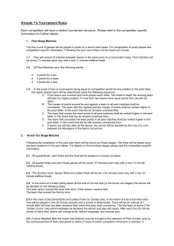 Kinsale 7`s Tournament Rules