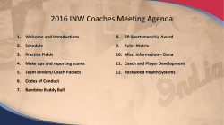 2014 Coaches Meeting Agenda - Spokane Indians Youth Baseball
