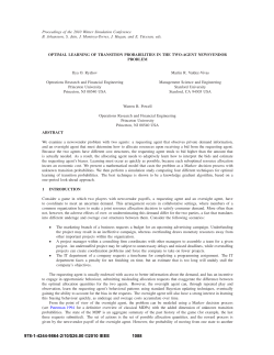 optimal learning of transition probabilities in the two