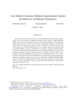 Can Model-Consistent Inflation Expectations Explain the Behavior of