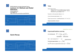 Quick Recap P = 1(xi,yi)lxyy