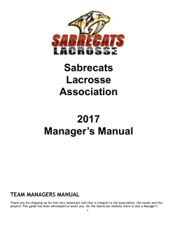 2017 Manager`s Manual