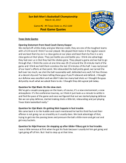 Quotes - Sun Belt Conference