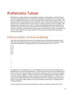 Mathematica Primer