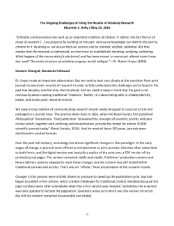 The Ongoing Challenges of Citing the Results of Scholarly Research
