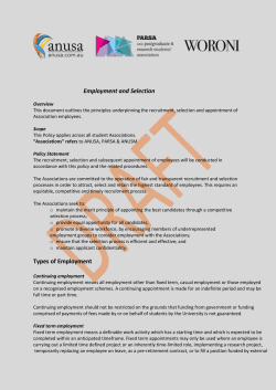 Employment and Selection