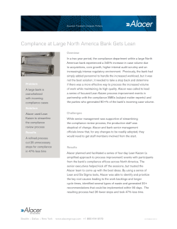 Compliance at Large North America Bank Gets
