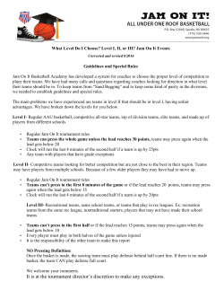 It is at the tournament director`s discretion to make any