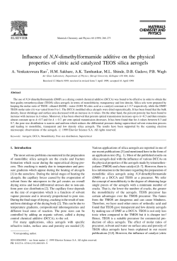 Influence of N,N-dimethylformamide additive on the physical