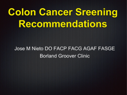 Colon Cancer Surveillance Recommendations