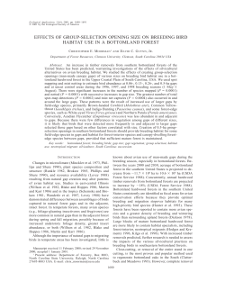 effects of group-selection opening size on breeding