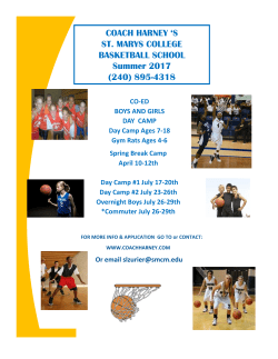 COACH HARNEY `S ST. MARYS COLLEGE BASKETBALL