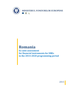 Romania Ex-ante final- aprobat - MFE 2014-2020