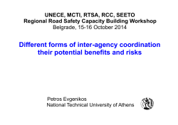 Different forms of inter-agency coordination their potential