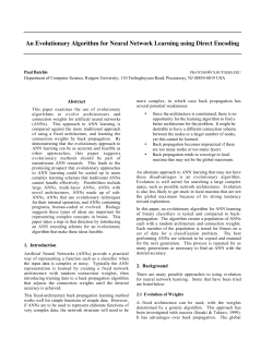 An Evolutionary Algorithm for Neural Network Learning using Direct