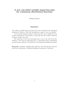 A new one-sided variable inspection plan for continuous distribution