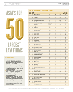 ASIA`S TOP LARGEST LAW FIRMS