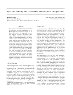Spectral Clustering and Transductive Learning with