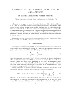 bayesian analysis of order uncertainty in arima models