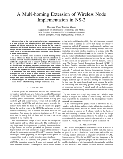 A Multi-homing Extension of Wireless Node Implementation