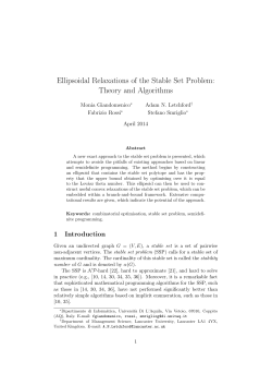 Ellipsoidal Relaxations of the Stable Set Problem: Theory and