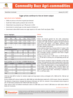 Sugar prices continue to rise on lower output