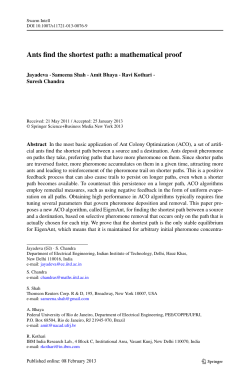 Ants find the shortest path: a mathematical proof