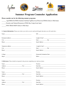Counselor Application