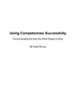 Using Competencies Successfully