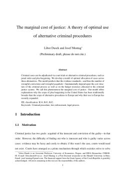 The marginal cost of justice: A theory of optimal use of