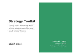 7 Great Strategy Tools - Morgan Cross Consulting