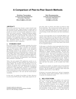 A Comparison of Peer-to-Peer Search Methods